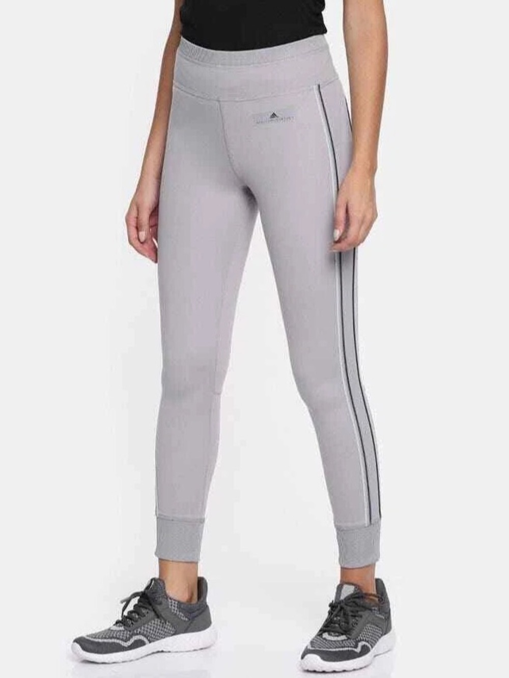 Adidas x Stella McCartney Gray Striped Leggings Size XS